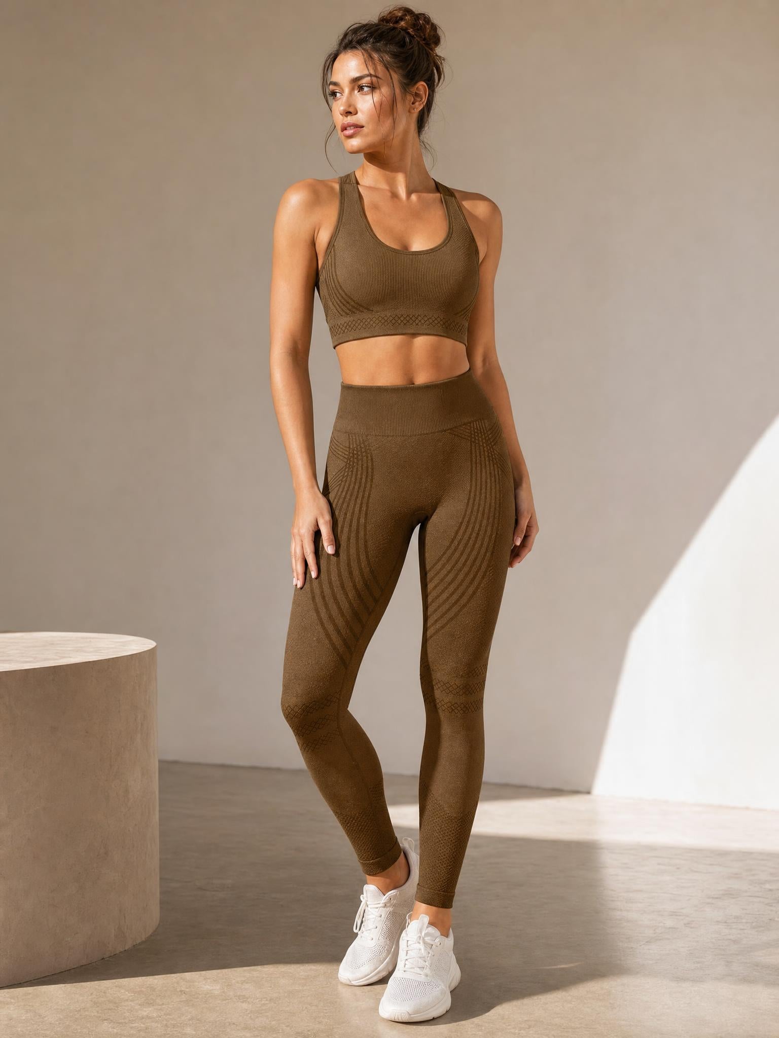 KIRAWear sculpted neutral activewear look